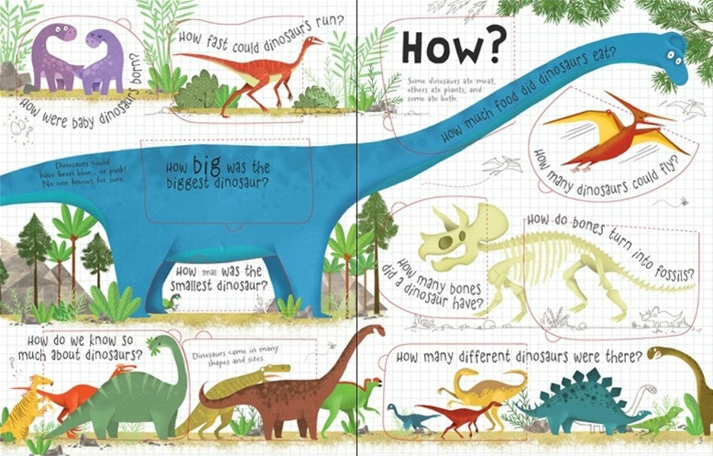 Lift-the-flap questions and answers about dinosaurs