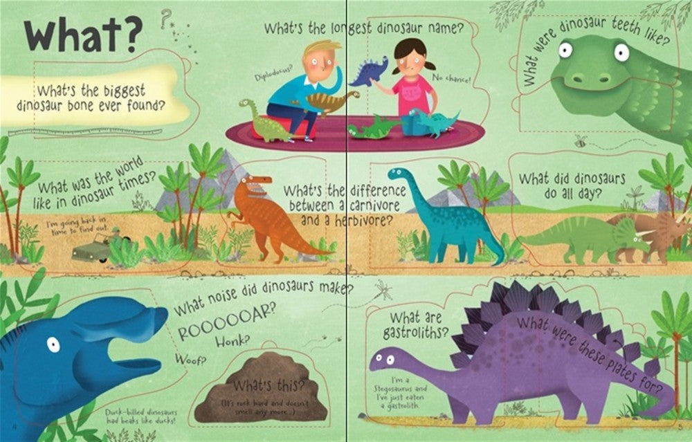 Lift-the-flap questions and answers about dinosaurs