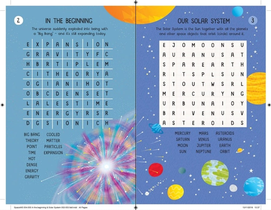 Space wordsearches